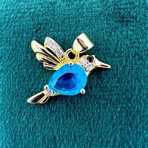 HummingBird Pendant blue gemstone